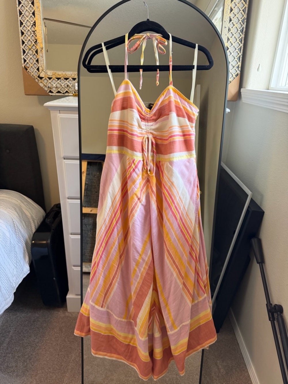 Anthropologie Striped Halter Midi Dress - Picture 2 of 10